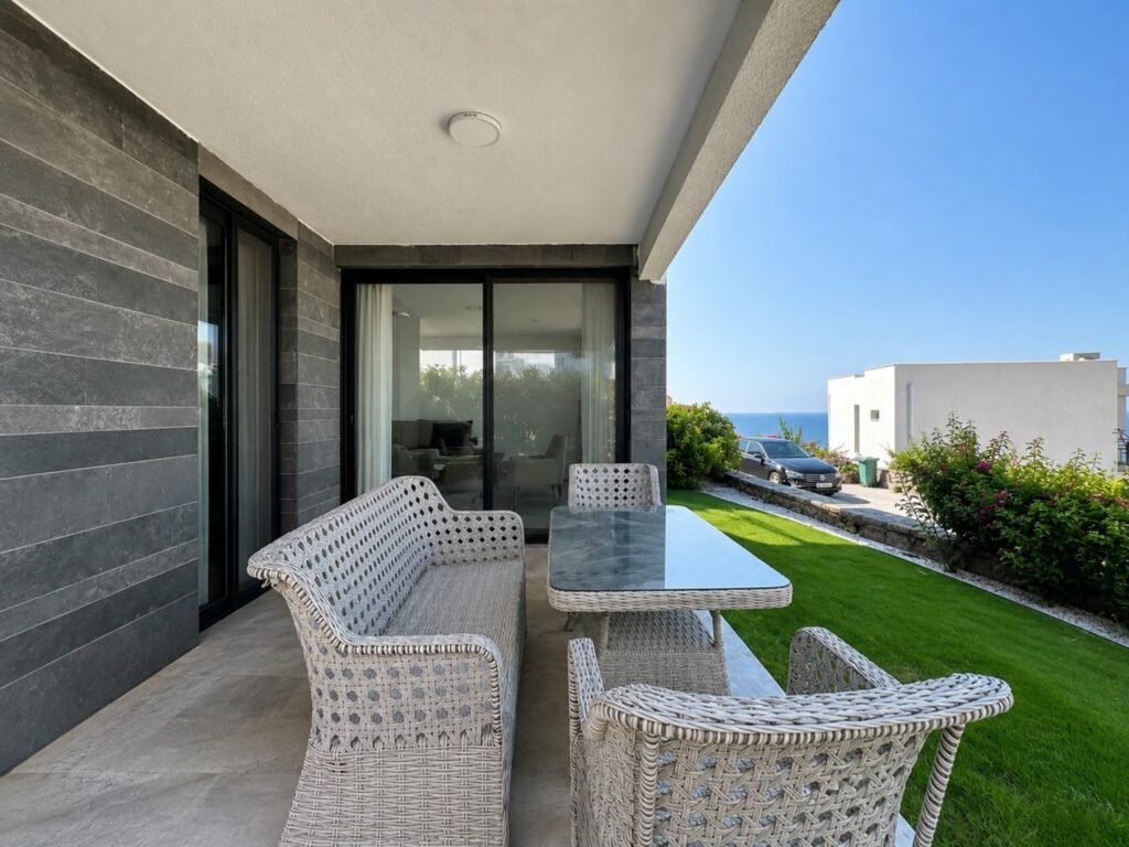 Outside ground floor balcony